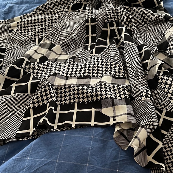 Calvin Klein Black and White Asymmetrical Dress - Picture 6 of 8